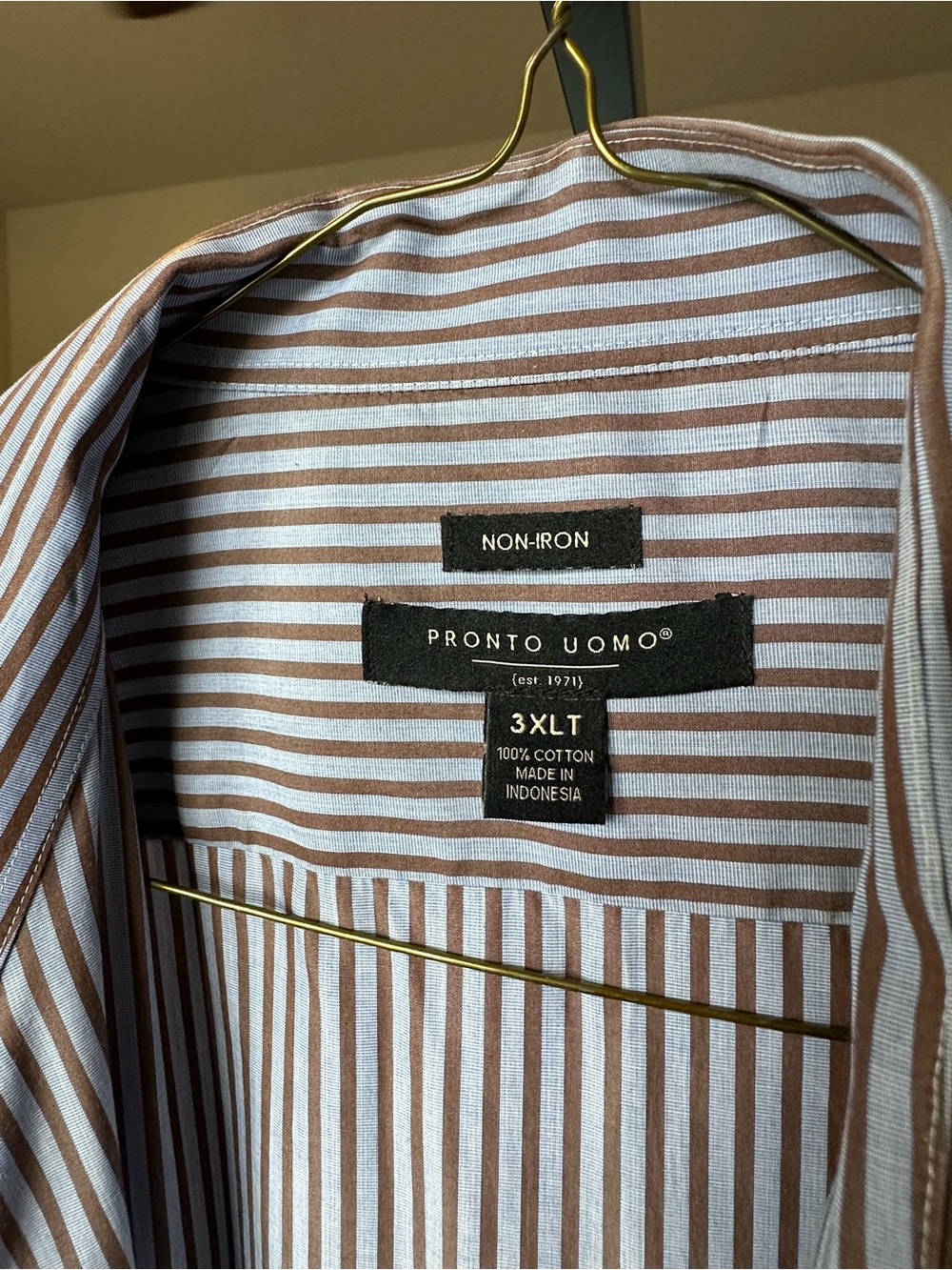 Pronto Uomo Striped Men’s Tailored Dress Shirt - 3XT